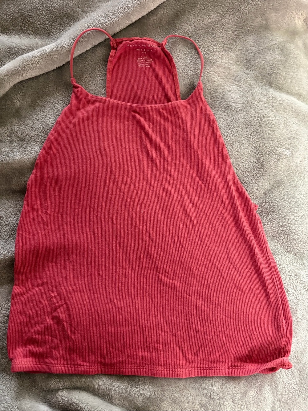 American Eagle Outfitters Ribbed Red Scoop Neck Cami